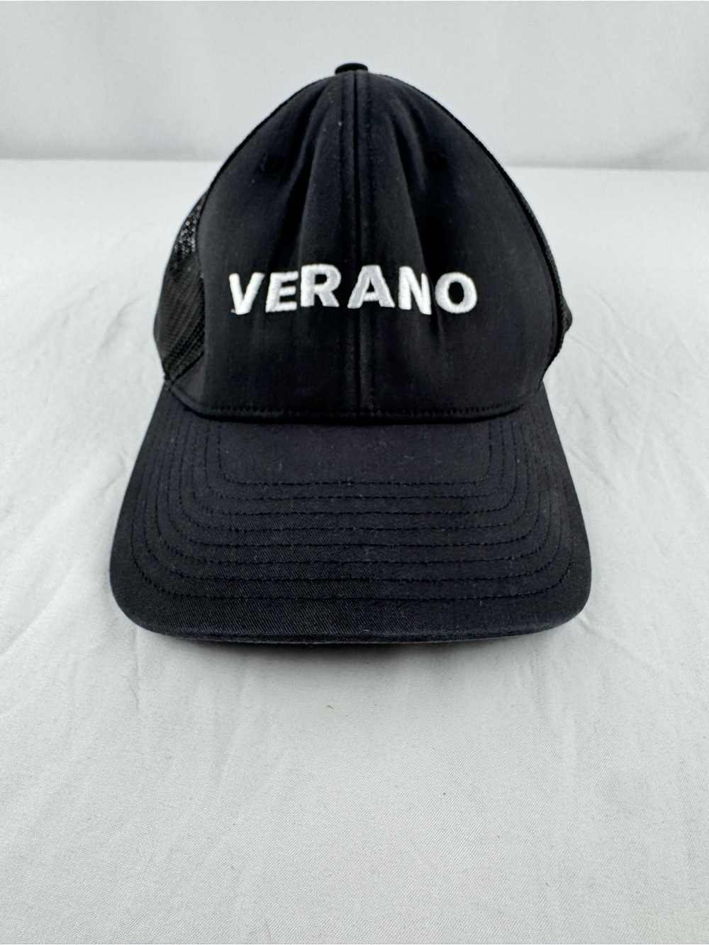 Verano Black Mesh-Back Adjustable Trucker Cap